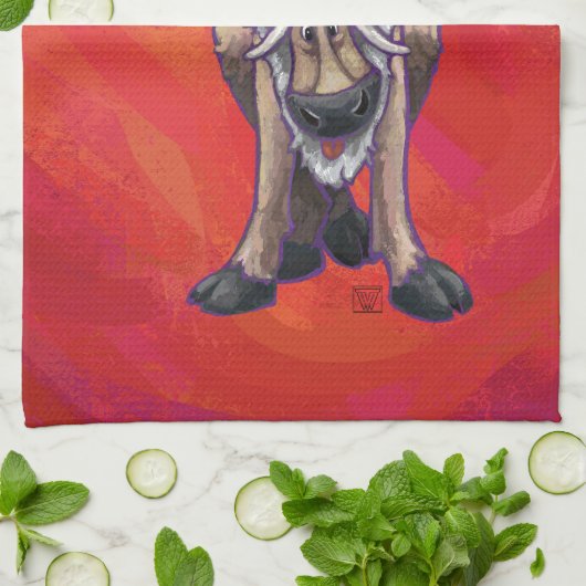 Roodrendierkerst op rood theedoek (Gevouwen)