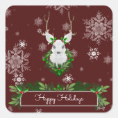 RoodrendierSticker Vierkante Sticker (Voorkant)