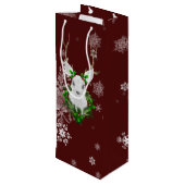 Roodrendierwijn Gift Bag Wijn Cadeautas (Achterkant Gekanteld)