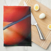 Roodrijpe tuintomaten op wijn theedoek (Quarter Fold)