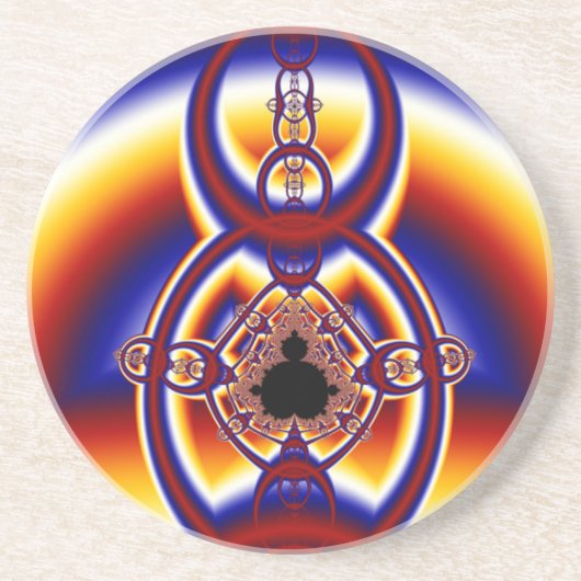 Roodringen 2 zandsteen onderzetter (Voorkant)