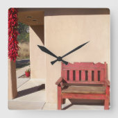 roodrode bank op een klok (Voorkant)