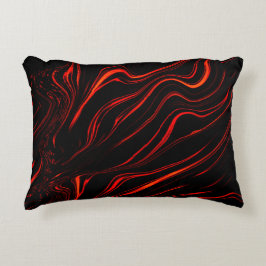 Roodrode lange sporen boven zwarte achtergrond accent kussen
