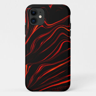 Roodrode lange sporen boven zwarte achtergrond Case-Mate iPhone case
