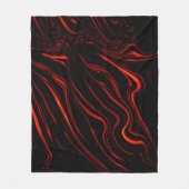 Roodrode lange sporen boven zwarte achtergrond fleece deken (Voorkant)