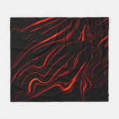 Roodrode lange sporen boven zwarte achtergrond fleece deken (Voorkant (Horizontaal))