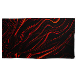 Roodrode lange sporen boven zwarte achtergrond kussensloop