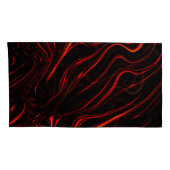 Roodrode lange sporen boven zwarte achtergrond kussensloop (Achterkant-Rechts)