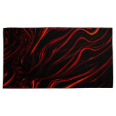 Roodrode lange sporen boven zwarte achtergrond kussensloop (Voorkant-Rechts)