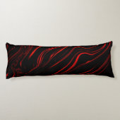 Roodrode lange sporen boven zwarte achtergrond lichaamskussen (Achterkant)