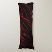 Roodrode lange sporen boven zwarte achtergrond lichaamskussen (Voorkant Verticaal)