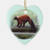 Roodrode luier rode nek keramisch ornament (Rechts)