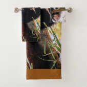 Roodrode panda bad handdoek (Insitu)