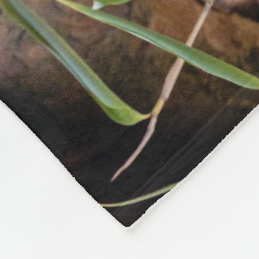 Roodrode panda fleece deken (Hoek)