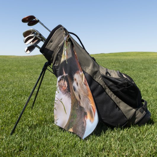 Roodrode panda golfhanddoek (Groen)