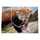 Roodrode panda groot cadeauzakje (Voorkant)