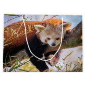 Roodrode panda groot cadeauzakje (Achterkant)