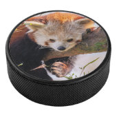 Roodrode panda hockey puck (3/4)