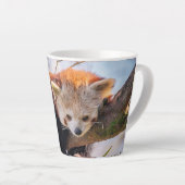 Roodrode panda latte mok (Rechterhoek)