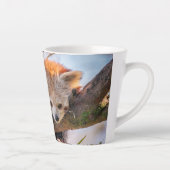 Roodrode panda latte mok (Rechts)