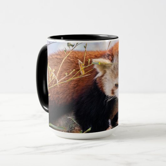 Roodrode panda mok (Voorkant links)