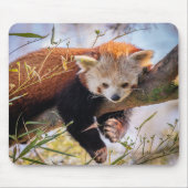 Roodrode panda muismat (Voorkant)