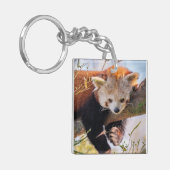 Roodrode panda sleutelhanger (Voorkant Links)