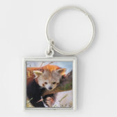 Roodrode panda sleutelhanger (Voorkant)