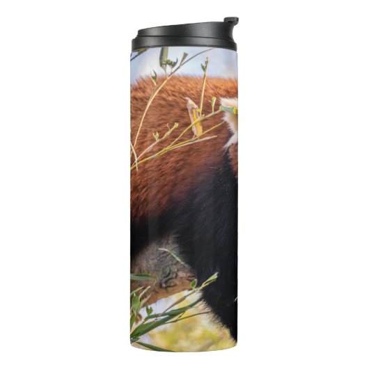 Roodrode panda thermosbeker (Gedraaid links)