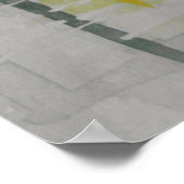 Roodrode paraplu voor romantisch koppel poster (Hoek)