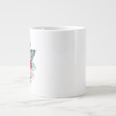 Roodrode Waterverf bruiloft Grote Koffiekop (Voorkant)