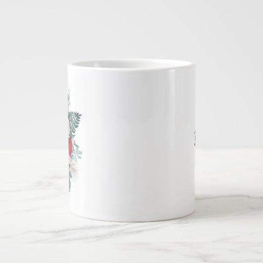 Roodrode Waterverf bruiloft Grote Koffiekop (Voorkant)