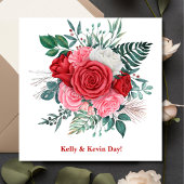 Roodrode Waterverf bruiloft Servet