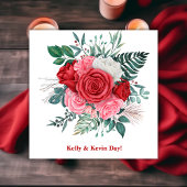 Roodrode Waterverf bruiloft Servet