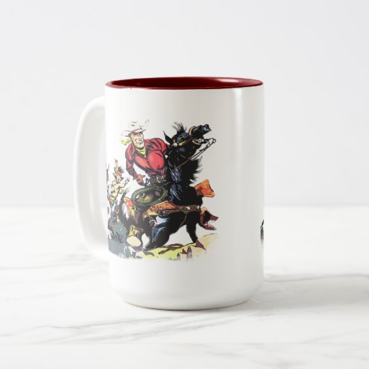  roodrog tweekleurige koffiemok (Voorkant links)