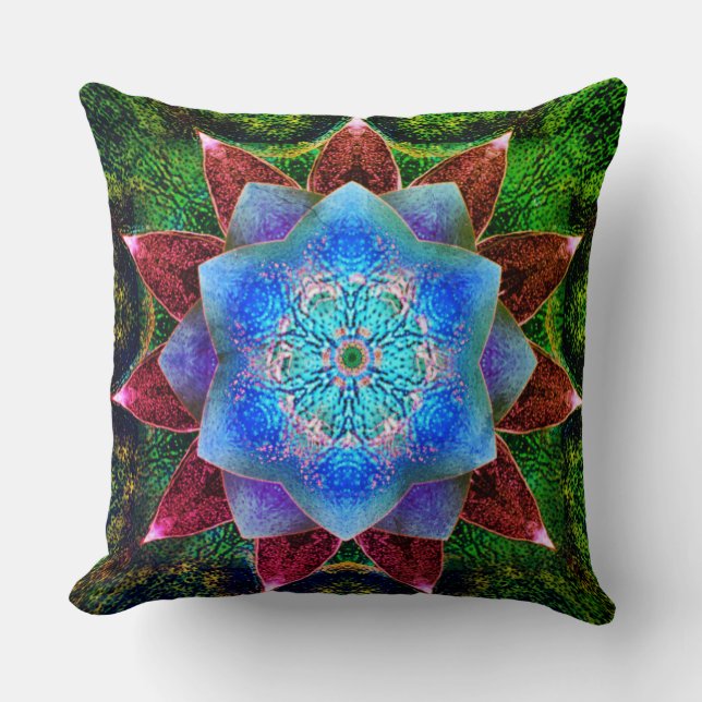 Roodroodachtige braadbloem kussen (Voorkant)