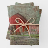  roodroodschuur inpakpapier vel (In situ)