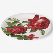  roodroos papieren bordje (Gekanteld)