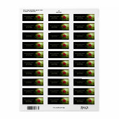 roodroos steampunk gothische bruiloft etiket (Full Sheet)