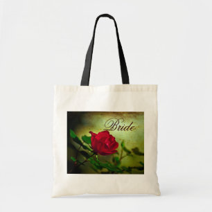 roodroos steampunk gothische bruiloft tote bag
