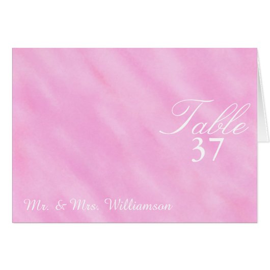 Roodroze Aquarel Trouwtafel Placecards (Voorkant Horizontaal)