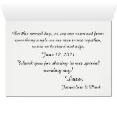 Roodroze Aquarel Trouwtafel Placecards (Binnen Horizontaal (Onder))