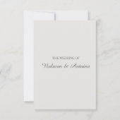 Roodroze blauwe geometrische elegante trouw-rsvp kaart (Achterkant)