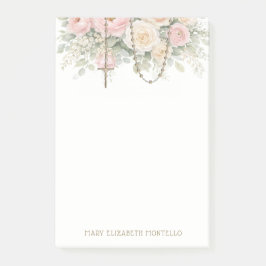 Roodroze Bloemen Rozenkrans Katholiek Post-it® Notes