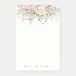 Roodroze Bloemen Rozenkrans Katholiek Post-it® Notes