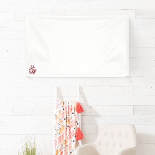 roodroze bruine illustratie Ontwerp Vinylbanner Spandoek (Insitu)