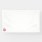 roodroze bruine illustratie Ontwerp Vinylbanner Spandoek (Horizontaal)