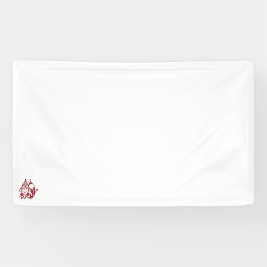 roodroze bruine illustratie Ontwerp Vinylbanner Spandoek (Horizontaal)