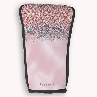 Roodroze Gejewelde Gepersonaliseerde Golfheadcover