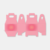Roodroze Glitter Favor Doosje (Uitgevouwen)